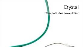  Presentation with white green - Beautiful presentation theme featuring measuring tools - green stethoscope isolated over white backdrop and a white colored foreground