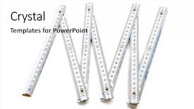  Presentation with measuring - Slides enhanced with measuring tools - ruler isolated on a white background and a white colored foreground