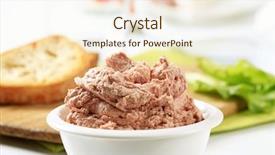  Presentation with liver - Colorful slides enhanced with meat and liver spread backdrop and a cream colored foreground