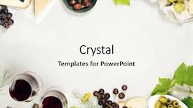  Presentation with red wine cheese - Cool new presentation theme with meat baguette slices black grapes backdrop and a sky blue colored foreground