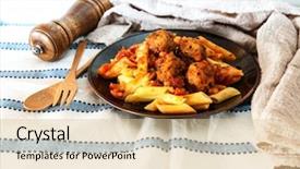  Presentation with tomato - Cool new PPT theme with meat ball and tomato sauce backdrop and a lemonade colored foreground