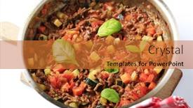  Presentation with pasta sauce - Presentation theme featuring bolognaise - meat-based pasta sauce background and a red colored foreground