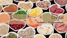  Presentation with body building - Cool new slide set with meat fish with supplement backdrop and a coral colored foreground