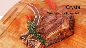  Presentation with caribbean food puerto rican beef - Colorful PPT layouts enhanced with meat food grilled beef spare backdrop and a  colored foreground