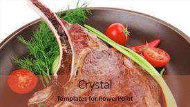  Presentation with meat food - Theme having meat food grilled beef spare background and a red colored foreground