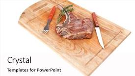  Presentation with meat food - Amazing slide set having meat food grilled beef spare backdrop and a  colored foreground