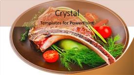  Presentation with caribbean food puerto rican beef - Audience pleasing PPT theme consisting of meat food grilled beef spare backdrop and a coral colored foreground