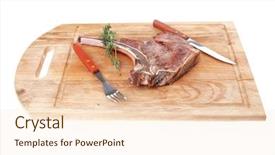  Presentation with real food beef - Amazing PPT layouts having meat food grilled beef spare backdrop and a  colored foreground