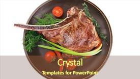  Presentation with meat food - Amazing theme having meat food grilled beef spare backdrop and a tawny brown colored foreground