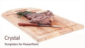  Presentation with real food beef - Beautiful slide set featuring meat food grilled beef spare backdrop and a  colored foreground