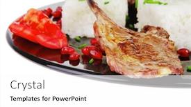  Presentation with ribs - PPT layouts featuring meat-food-ribs-on-black background and a white colored foreground