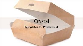  Presentation with burger - Presentation theme consisting of meat food template - open empty takeaway burger box background and a lemonade colored foreground