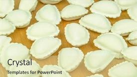  Presentation with dairy produce meat vegetables - Audience pleasing PPT layouts consisting of meat frozen semi-finished products backdrop and a soft green colored foreground