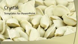  Presentation with frozen - PPT layouts enhanced with meat frozen semi-finished products background and a soft green colored foreground