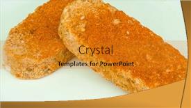  Presentation with frozen - Amazing theme having meat-frozen-semi-finished-products backdrop and a gold colored foreground