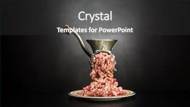  Presentation with meat - Cool new presentation with meat grinder on a black backdrop and a dark gray colored foreground