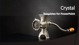  Presentation with meat - Amazing theme having meat grinder on a black backdrop and a dark gray colored foreground