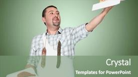  Presentation with butcher - Colorful theme enhanced with meat hygien - happy butcher backdrop and a  colored foreground