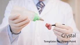  Presentation with fluid - Cool new presentation design with meat in the laboratory backdrop and a  colored foreground