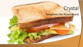  Presentation with meat - Slides featuring meat lettuce cheese and egg background and a lemonade colored foreground