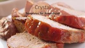  Presentation with herb - Presentation theme having meat-loaf-with-roasted-herb background and a coral colored foreground