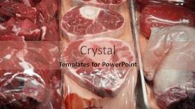  Presentation with ground beef - Slides enhanced with meat-market-fresh-cuts background and a coral colored foreground