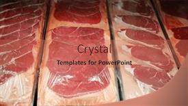  Presentation with ground beef - Presentation design consisting of meat-market-fresh-cuts background and a coral colored foreground
