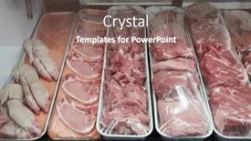  Presentation with ground beef - PPT layouts having meat-market-fresh-cuts background and a violet colored foreground