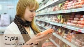 Presentation with meat - Amazing presentation theme having meat meat products - blonde girl wearing scarf chooses backdrop and a coral colored foreground