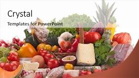  Presentation with composition of earth - Amazing presentation design having meat meat products - composition with groceries backdrop and a white colored foreground