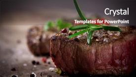  Presentation with bbq - Theme with meat meat products - grilled bbq steak on wooden background and a dark gray colored foreground