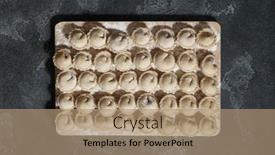  Presentation with meat food - Presentation having meat-or-vegeterian-dumplings-pelmeni background and a  colored foreground