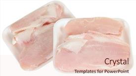 Presentation with packaging - Beautiful presentation featuring meat packaging isolated backdrop and a lemonade colored foreground