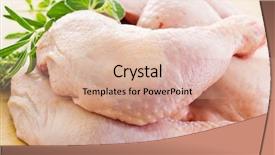  Presentation with meat poultry - Beautiful slides featuring meat poultry - chicken drumsticks backdrop and a coral colored foreground