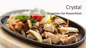  Presentation with poultry meat - Amazing presentation theme having meat poultry - grilled foods - fillet backdrop and a white colored foreground
