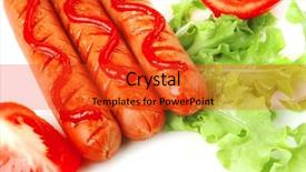  Presentation with tomato ketchup - PPT theme enhanced with  background and a  colored foreground