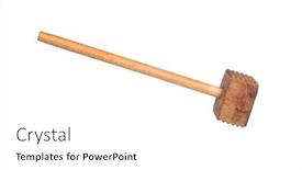  Presentation with mallet - Amazing slide set having meat-tenderizing-mallet-isolated backdrop and a white colored foreground