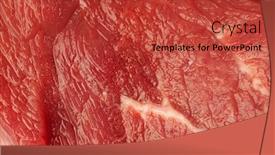  Presentation with meat - PPT theme having meat texture background and a red colored foreground