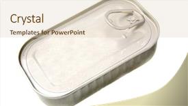  Presentation with waste - Cool new PPT theme with meat waste - old tin a over white backdrop and a lemonade colored foreground