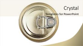  Presentation with preserved - PPT theme enhanced with meat waste - tin closed preserved isolated background and a lemonade colored foreground