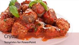  Presentation with meatball - Amazing PPT layouts having meatballs in tomato sauce backdrop and a red colored foreground