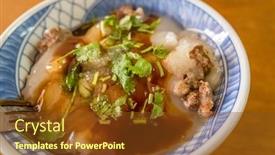  Presentation with taste - Presentation consisting of meatballs-taiwanese-famous-and-traditional background and a tawny brown colored foreground