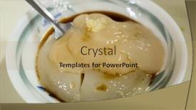  Presentation with taste - Amazing presentation design having meatballs-taiwanese-famous-and-traditional backdrop and a yellow colored foreground