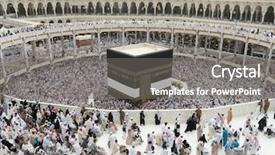  Presentation with hajj - Amazing slide deck having journey to hajj in mecca 2013 backdrop and a gray colored foreground