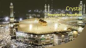  Presentation with kaaba mecca - Audience pleasing theme consisting of mecca-july-21-kaaba backdrop and a tawny brown colored foreground