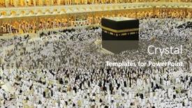  Presentation with kaaba - Beautiful slides featuring mecca-july-21-pilgrims-inside backdrop and a gray colored foreground