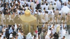  Presentation with kaaba - Audience pleasing slide deck consisting of mecca-saudi-arabia-october-13 backdrop and a coral colored foreground