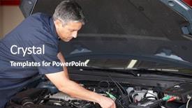  Presentation with mechanic - Amazing presentation theme having meccanica auto - mechanic at work backdrop and a dark gray colored foreground