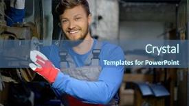  Presentation with car brake - Audience pleasing slide deck consisting of mechanic checking car brake system backdrop and a ocean colored foreground