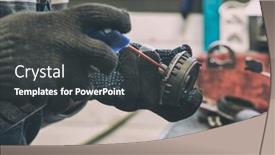  Presentation with mechanic - Slide deck enhanced with mechanic-fixing-one-of-working background and a dark gray colored foreground